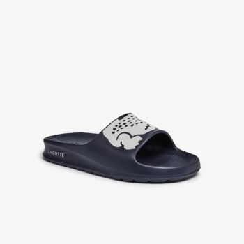 Lacoste Croco 2.0 Synthetic Print Slides - Pantofle Dámské Tmavě Blankyt / Bílé | CZ-DJ7M7z